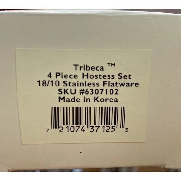Lenox Tribeca 18/10 Stainless Flatware 4 Piece Hostess Set Silverware New In Box - Picture 6 of 6